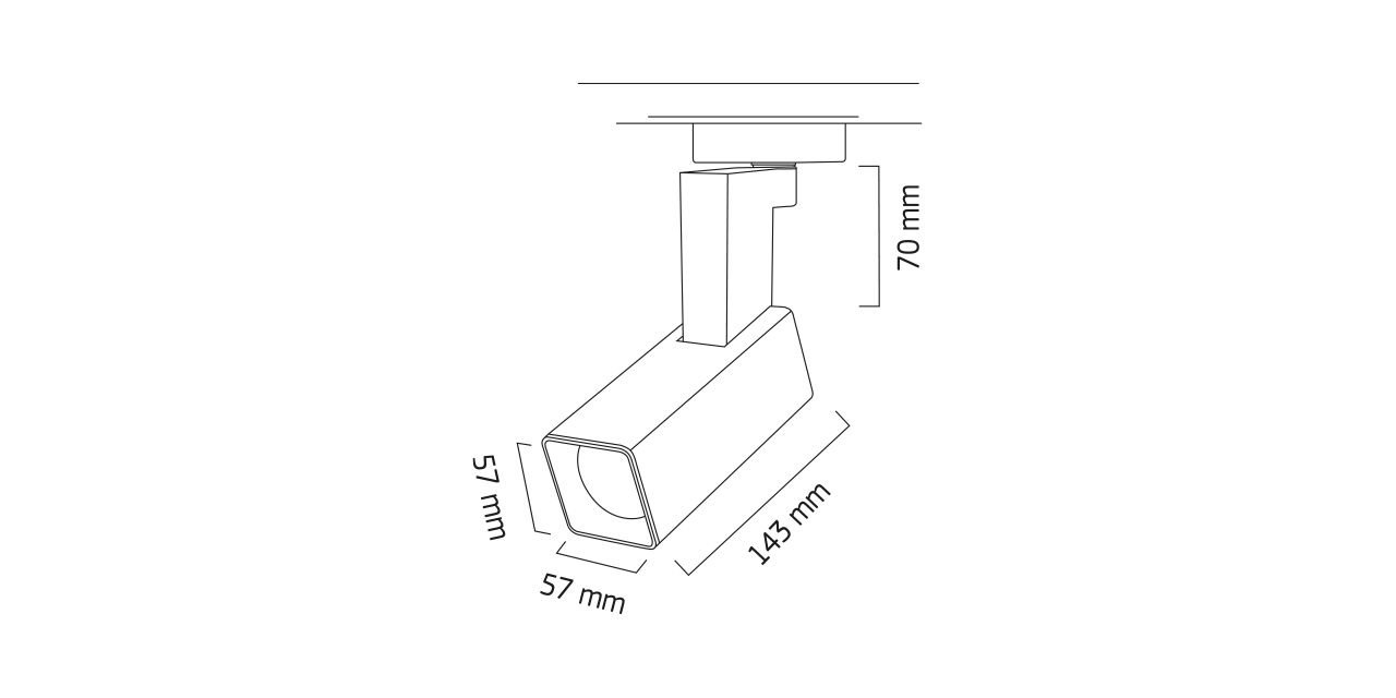 14W LED Rail Spot Magasin Luminaire 14,3x7 cm (GY3640) — Image 4