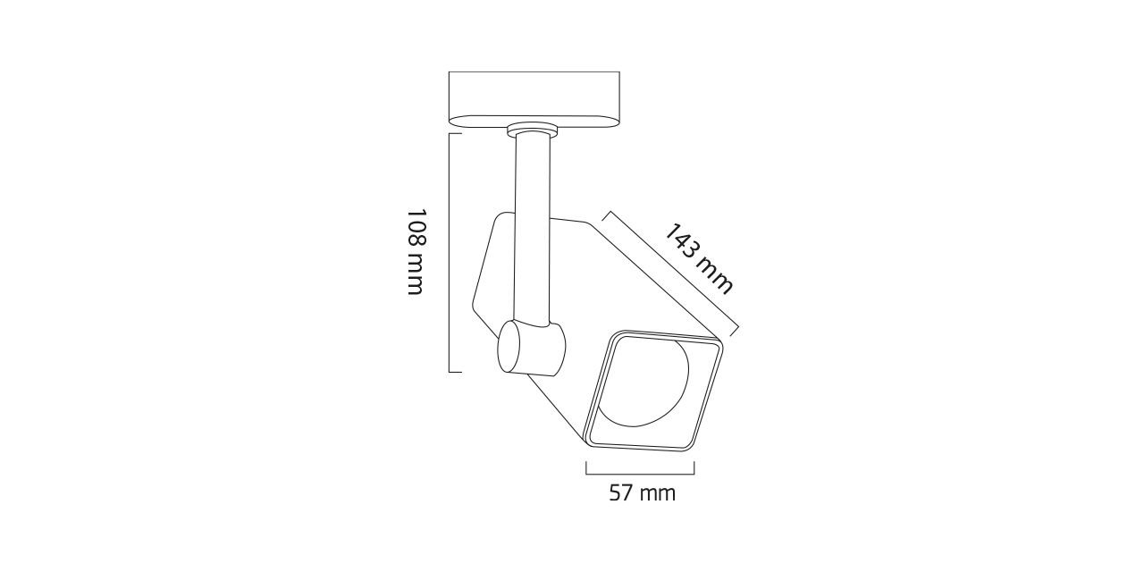 14W LED Carril Foco Tienda Luminaria 14,3x7 cm (GY3641) — Imagen 4