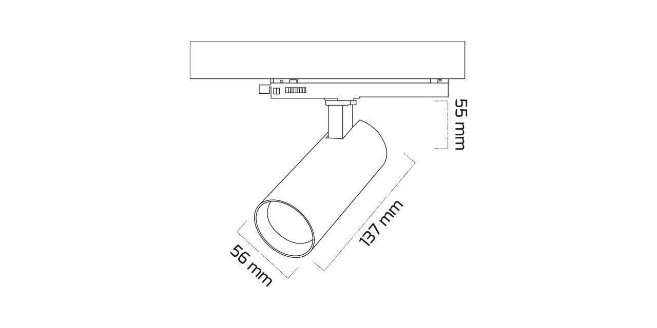 14W LED Ray Spot Mağaza Armatürü 13,7x5,5 cm — görsel 4