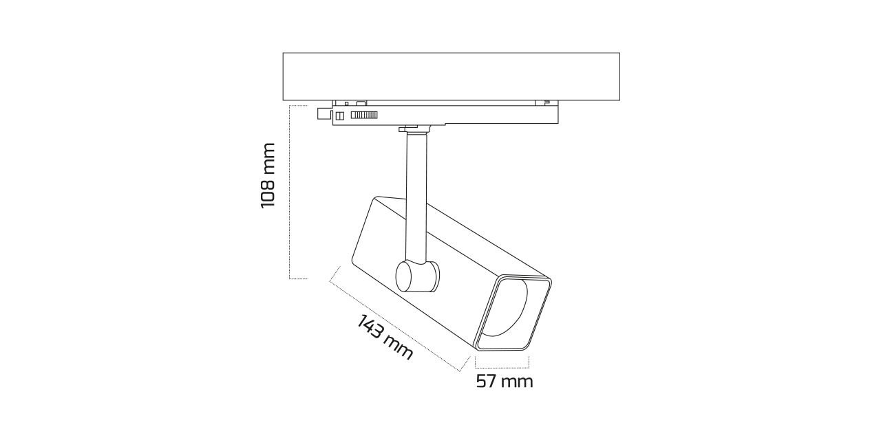14W LED Ray Spot Mağaza Armatürü 14,3x10,8 cm