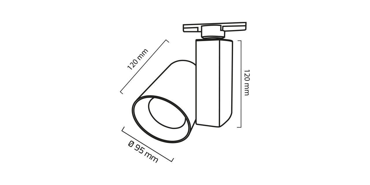 36W LED Track Spotlight Store Luminaire 12x12 cm — Image 4