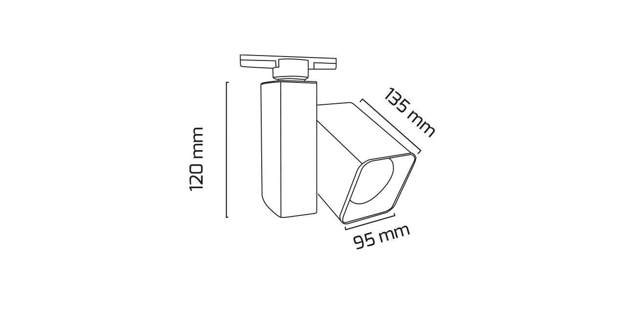 36W LED Carril Foco Tienda Luminaria 13,5x12 cm — Imagen 4
