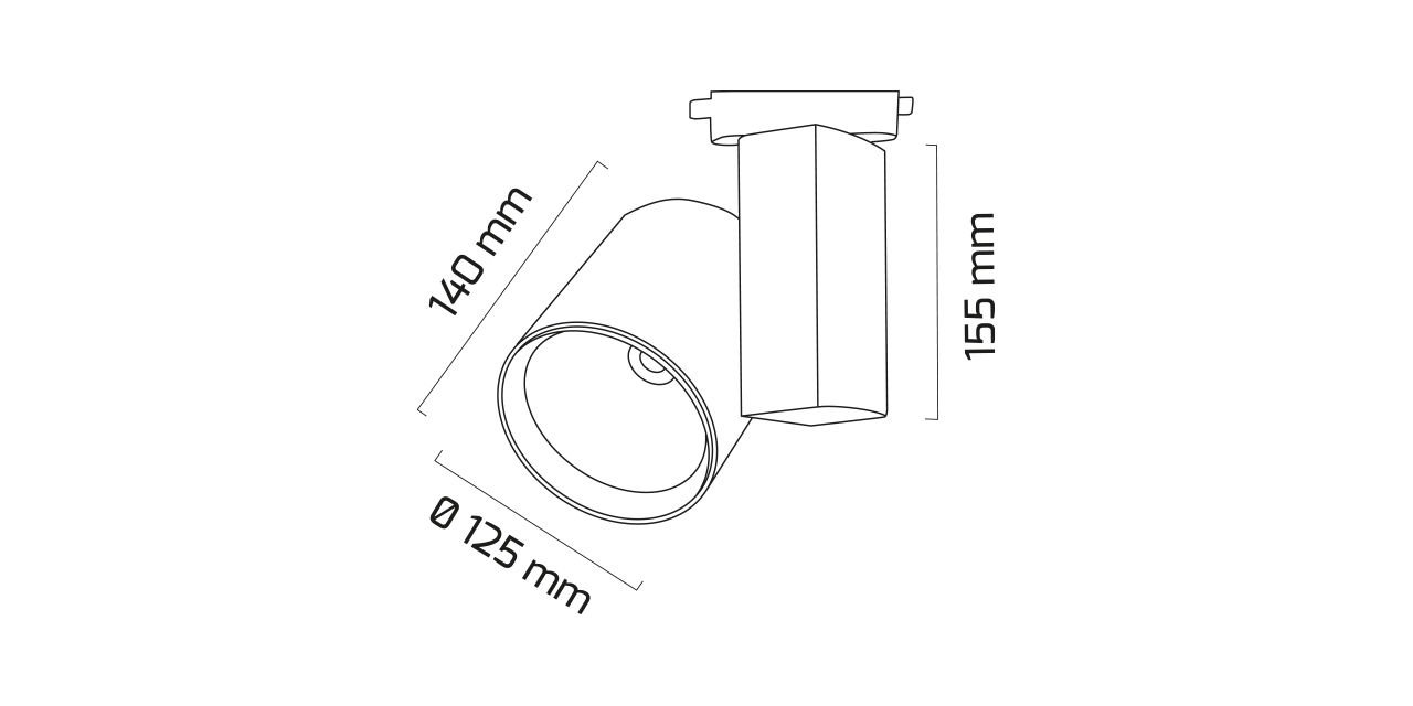 36W LED Ray Spot Mağaza Armatürü 14x15,5 cm — görsel 4