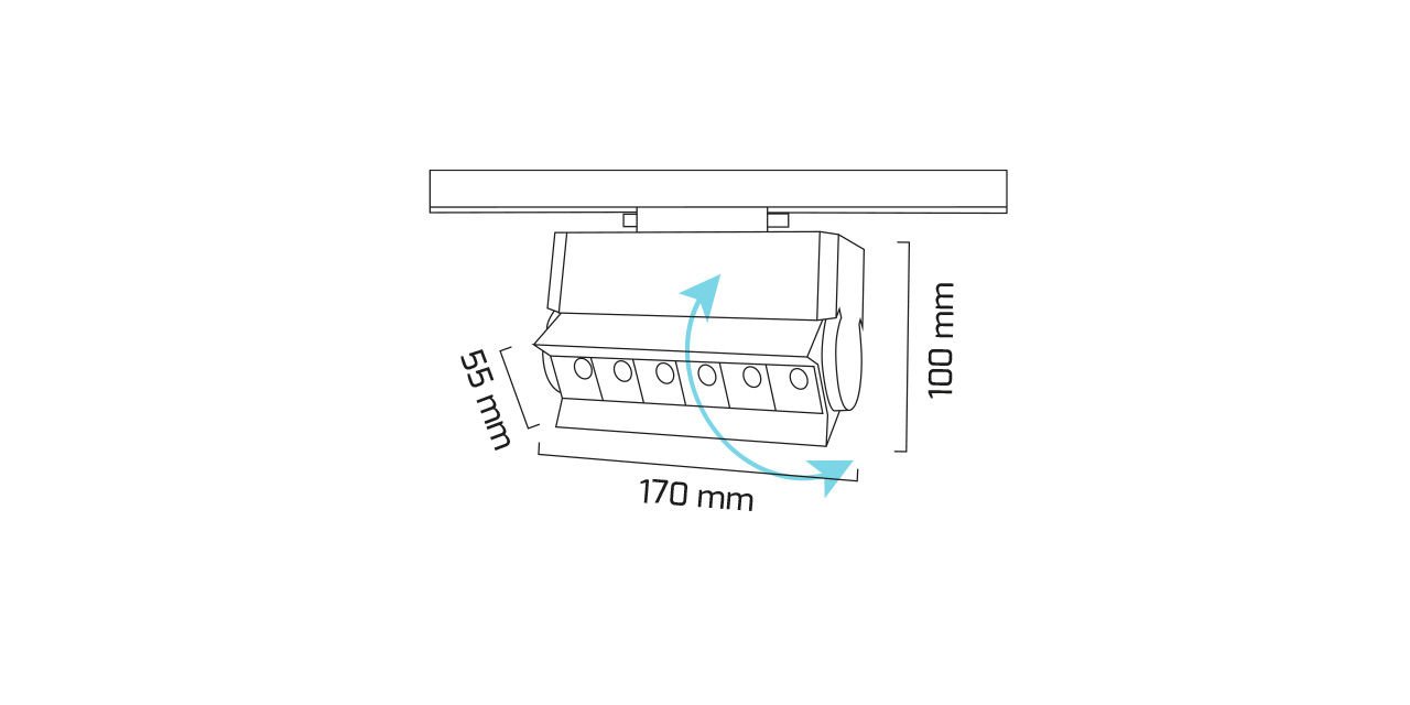 10W LED mit Linse Schiene Strahler Laden Leuchte 10W LED mit Linse Schiene Strahler Laden Leuchte