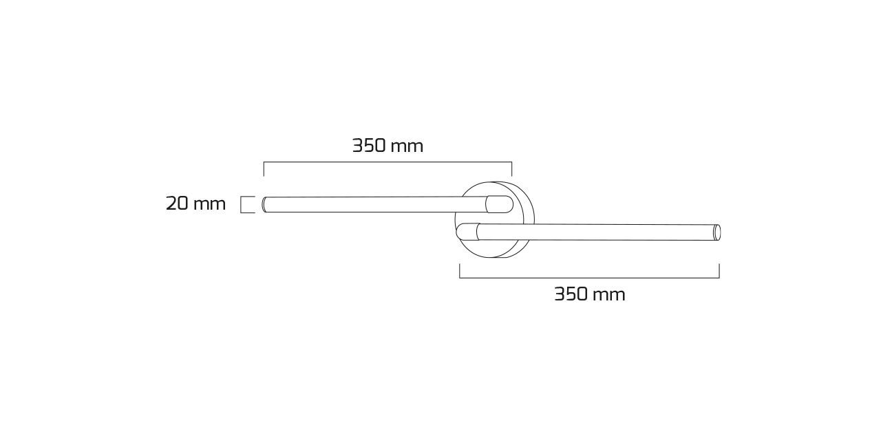 12W Décalé Décoratif Double Directionnel Mural Applique Murale Luminaire 70 cm — Image 5