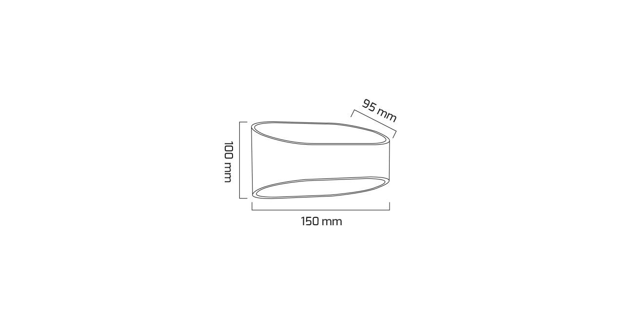 7W Exterior Espacio Decorativo LED Pared Aplique de 15x10x9,5 cm — Imagen 3