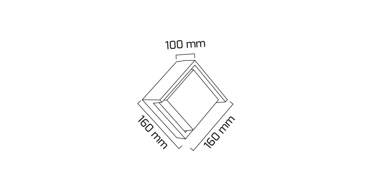 10W خارجي مكان ديكوري LED جدار إضاءة جدارية 16x16x10 cm — صورة 4