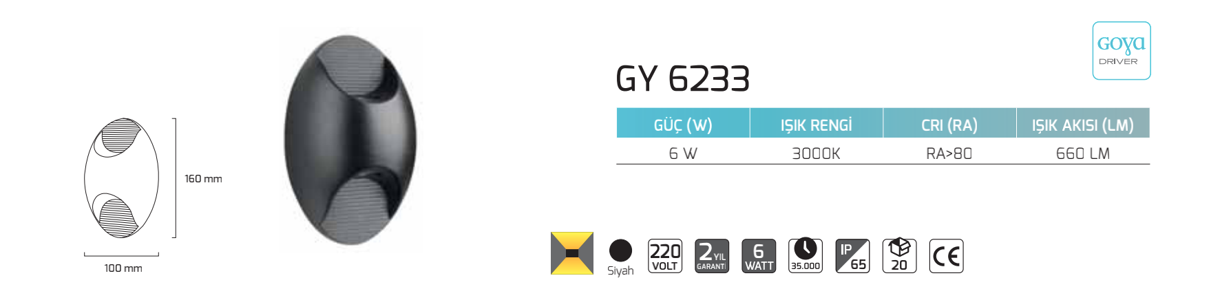 6W خارجي مكان ديكوري LED جدار إضاءة جدارية 10x16 cm — صورة 2