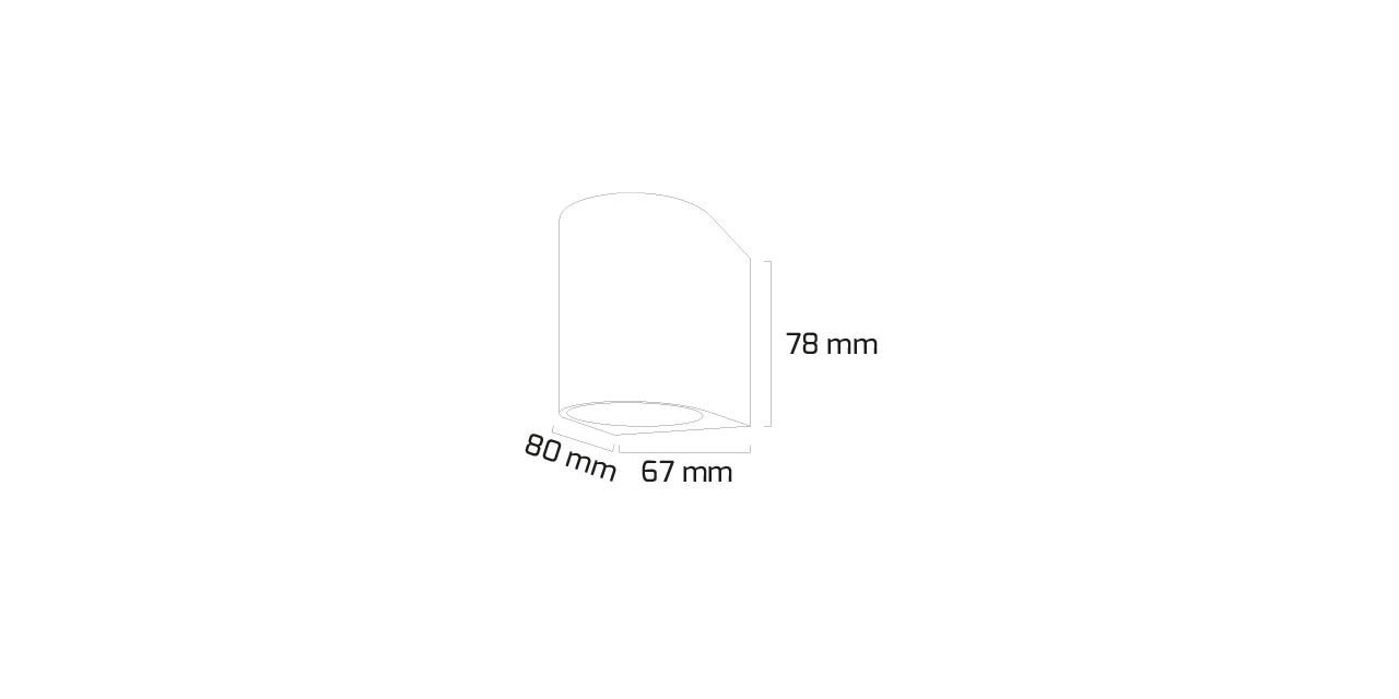 3W Dış Mekan Dekoratif LED Duvar Aplik 6,7x7,8x8 cm