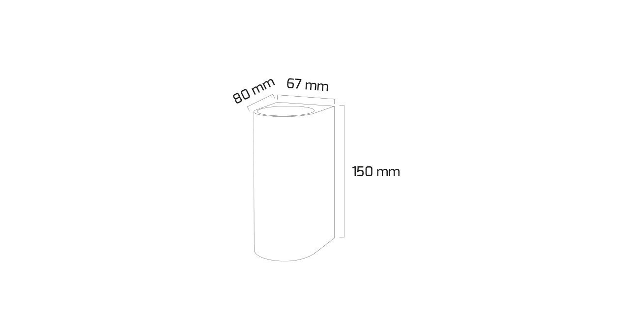 6W Dış Mekan Dekoratif LED Duvar Aplik 6,7x15x8 cm