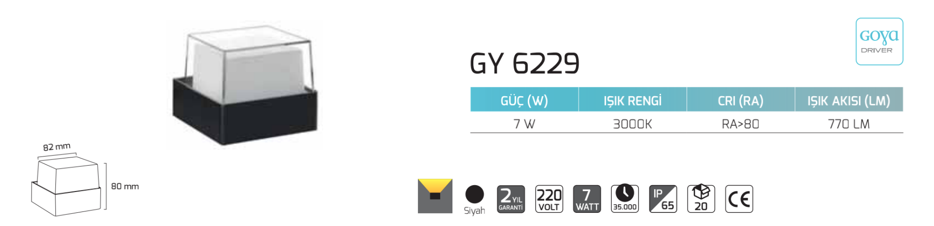 7W Dış Mekan Dekoratif LED Duvar Aplik 8,2x8 cm