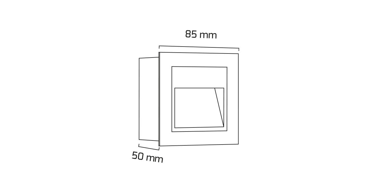 3W Exterior Espacio Decorativo LED Pared Aplique de 8,5x5 cm — Imagen 3