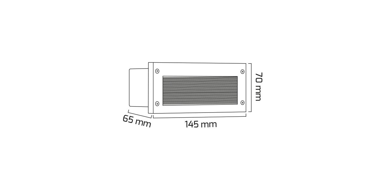 3W Dış Mekan Dekoratif LED Duvar Aplik 14,5x7x6,5 cm