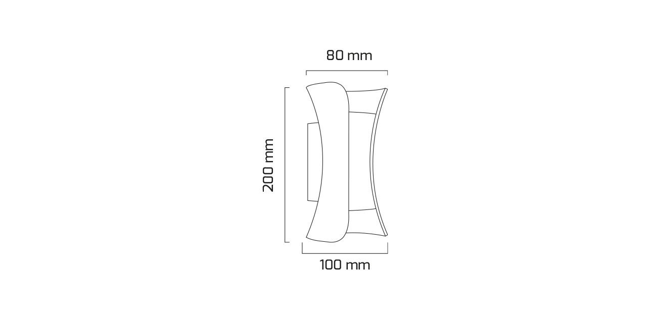10W Dış Mekan Dekoratif LED Duvar Aplik 10x20x8 cm — görsel 5