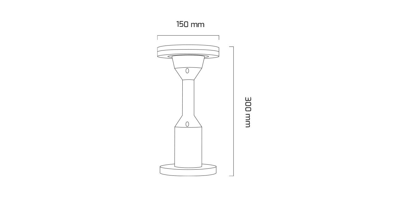 12W Dış Mekan LED Yol Bahçe Armatürü Bollard 15x30 cm 12W Dış Mekan LED Yol Bahçe Armatürü Bollard 15x30 cm