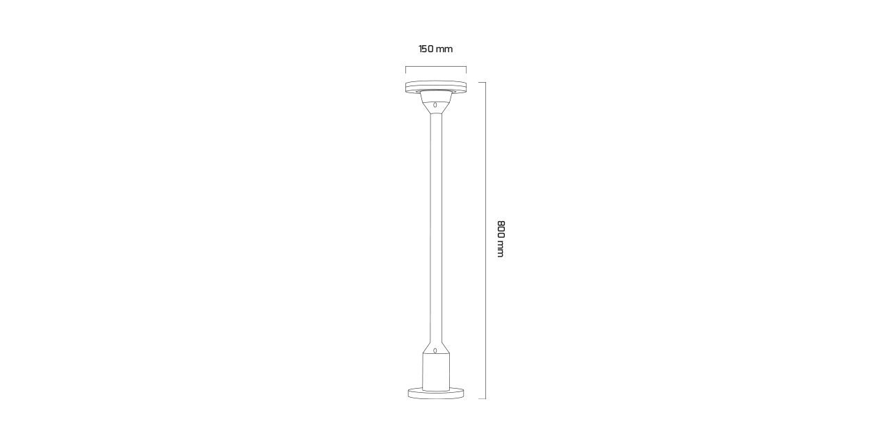 12W Dış Mekan LED Yol Bahçe Armatürü Bollard 15x80 cm 12W Dış Mekan LED Yol Bahçe Armatürü Bollard 15x80 cm