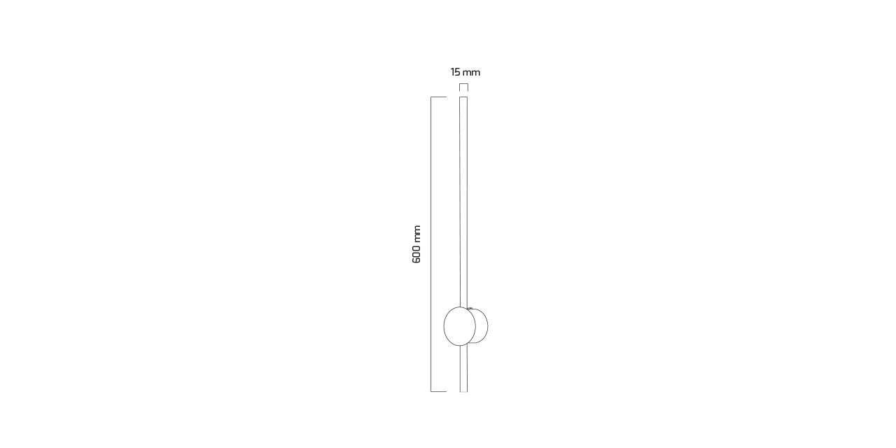 10W Décoratif Avec Interrupteur Plat Mural Applique Murale Luminaire 60 cm — Image 5