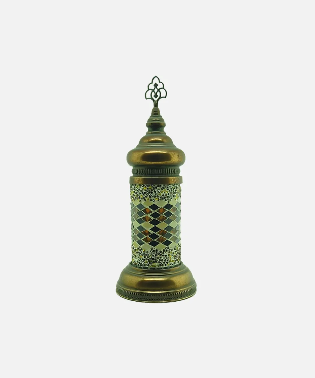 Lámpara de Mesa Recargable de Columna en Mosaico