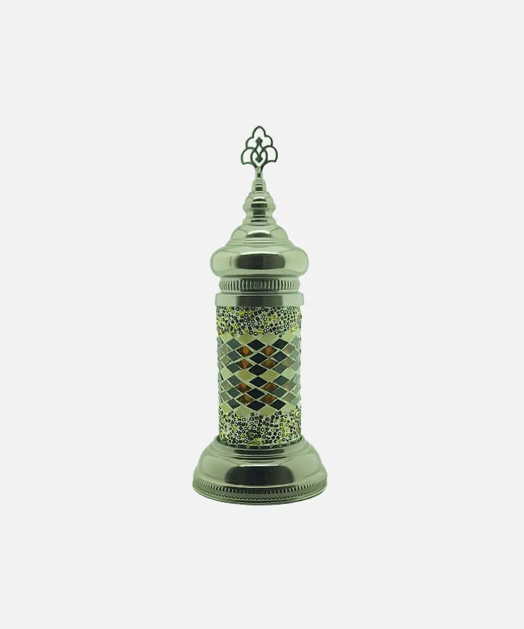 Lámpara de Mesa Recargable de Columna en Mosaico