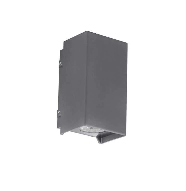 أنثراسيت LED حديقة إضاءة جدارية 2x3W أنثراسيت LED حديقة إضاءة جدارية 2x3W
