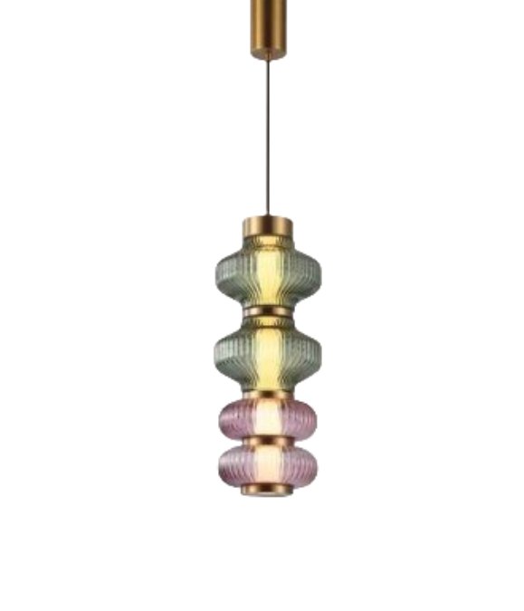 Messing Mehrfarbig Glas Pendelleuchte Kronleuchter Ø23 cm Messing Mehrfarbig Glas Pendelleuchte Kronleuchter Ø23 cm