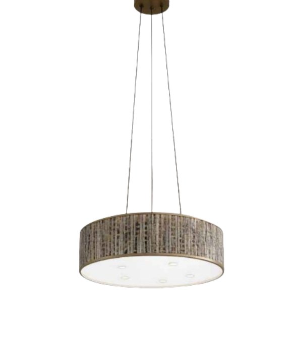 Mehrfarbig Weiß Metall Stoff Pendelleuchte Kronleuchter Ø60 cm Mehrfarbig Weiß Metall Stoff Pendelleuchte Kronleuchter Ø60 cm