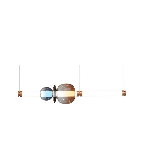 Mehrfarbig Gold Acryl Glas Linear Pendelleuchte Kronleuchter 121 cm Mehrfarbig Gold Acryl Glas Linear Pendelleuchte Kronleuchter 121 cm