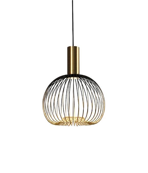 Schwarz Gold Metall Pendelleuchte Kronleuchter Ø40 x 28 cm Schwarz Gold Metall Pendelleuchte Kronleuchter Ø40 x 28 cm
