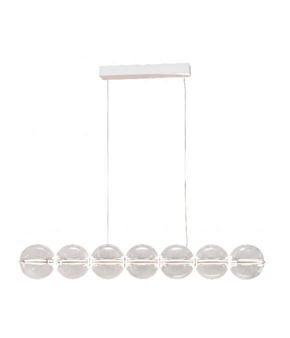 Chrome Transparent Aluminium Verre Suspension Lustre 130 cm Chrome Transparent Aluminium Verre Suspension Lustre 130 cm