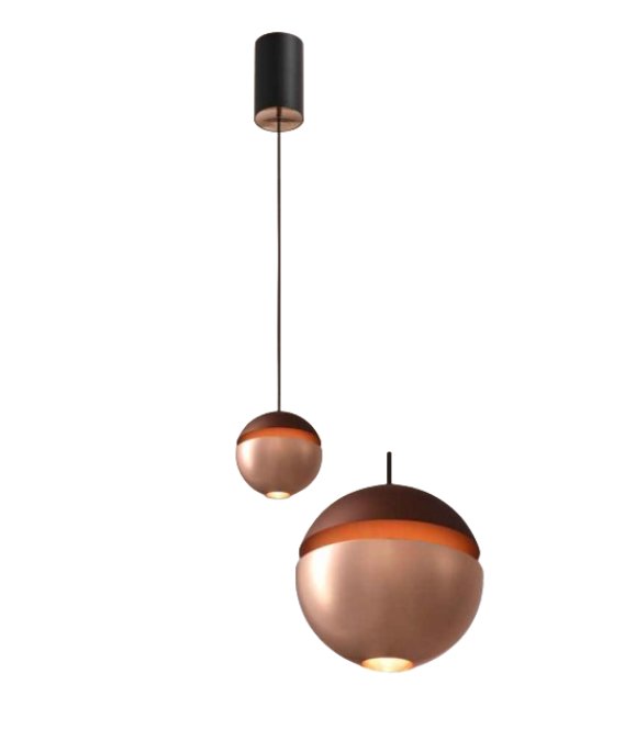 Rose Gold Kahverengi Çelik Alüminyum Küre Sarkıt Avize Ø10 cm Rose Gold Kahverengi Çelik Alüminyum Küre Sarkıt Avize Ø10 cm