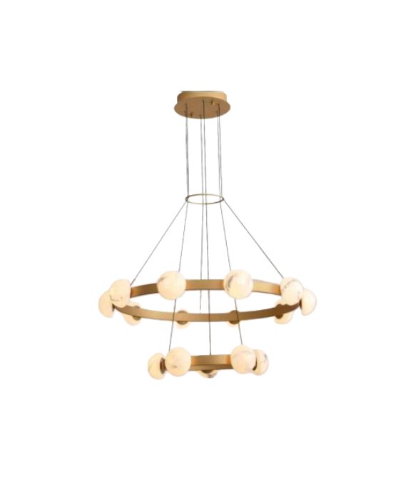 Gold Metall Glas Pendelleuchte Kronleuchter Ø86 cm Gold Metall Glas Pendelleuchte Kronleuchter Ø86 cm