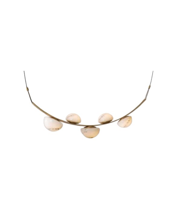 Gold Metall Glas Pendelleuchte Kronleuchter 80 cm Gold Metall Glas Pendelleuchte Kronleuchter 80 cm