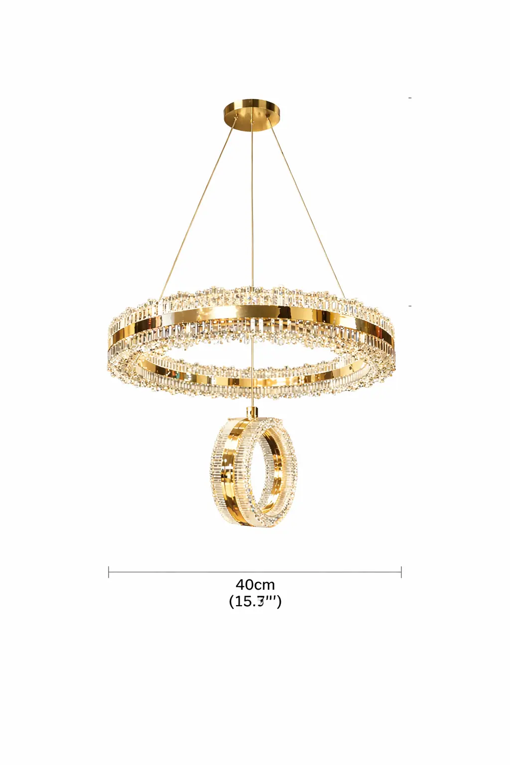 Zerafet Çift Yönlü Kumandalı 3 Renkli LED Avize 40 cm