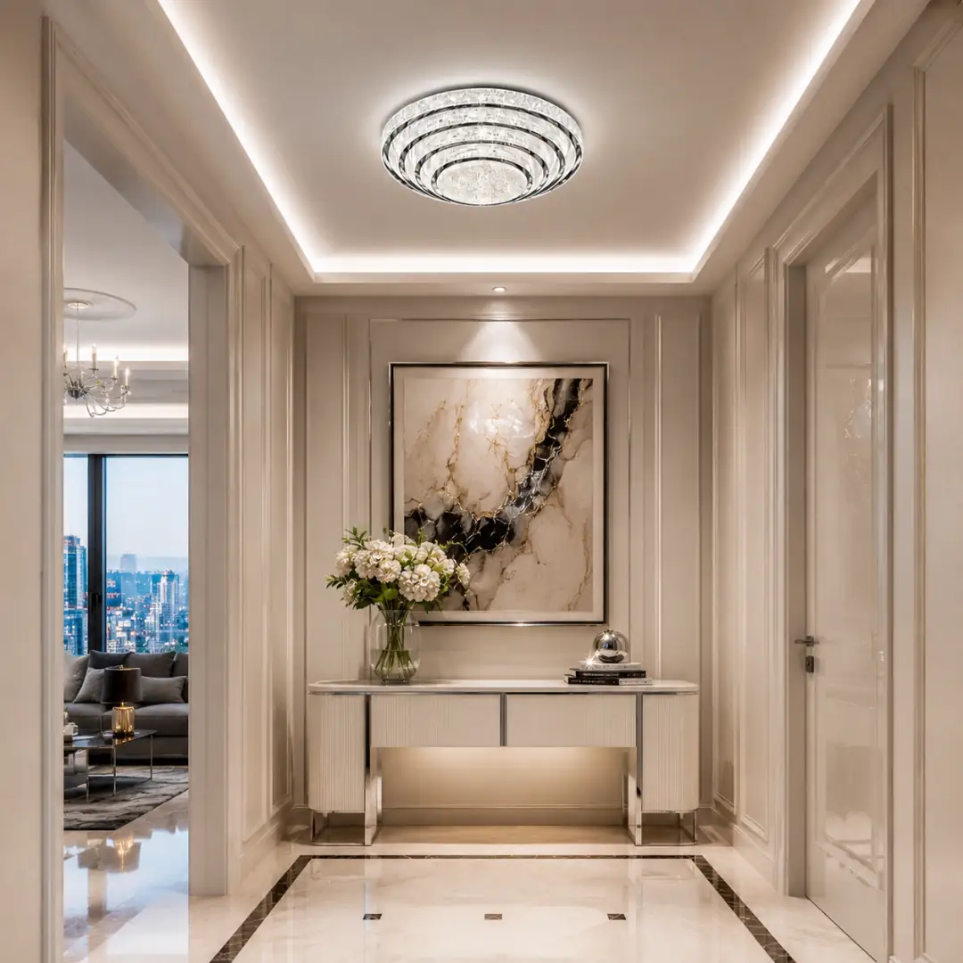 Safir 4 Katlı Kumandalı 3 Renkli LED Plafonyer Avize 26 cm — görsel 2