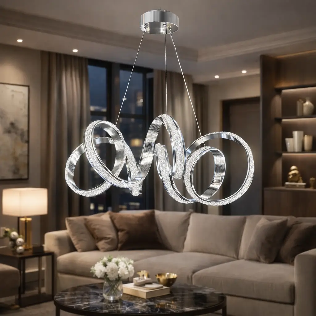 Parmas 3 Renkli LED Sarkıt Avize 50 cm — görsel 4