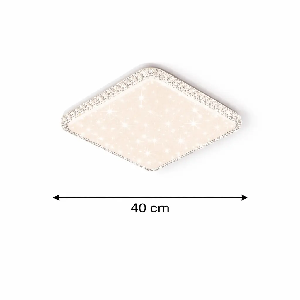 Bonita Kare Kumandalı 3 Renkli LED Plafonyer Avize 40 cm — görsel 3