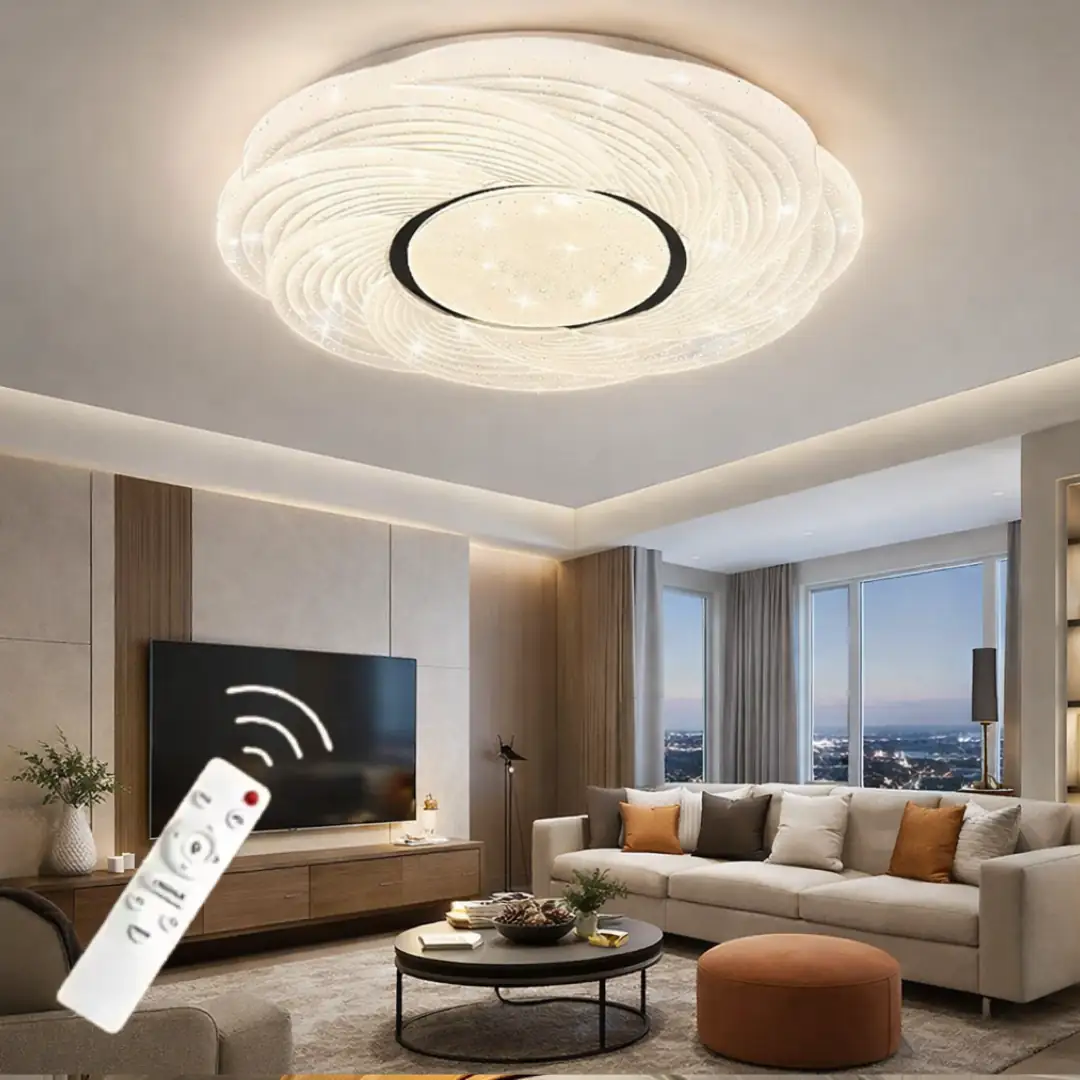 Saray Rond Avec Télécommande 3 Couleurs LED Plafonnier Lustre 50 cm Saray Yuvarlak Kumandalı 3 Renkli LED Plafonyer Avize 50 cm