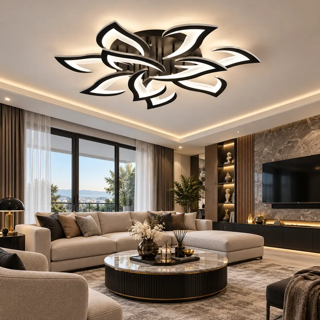10'lu 3 Renkli LED Plafonyer Avize