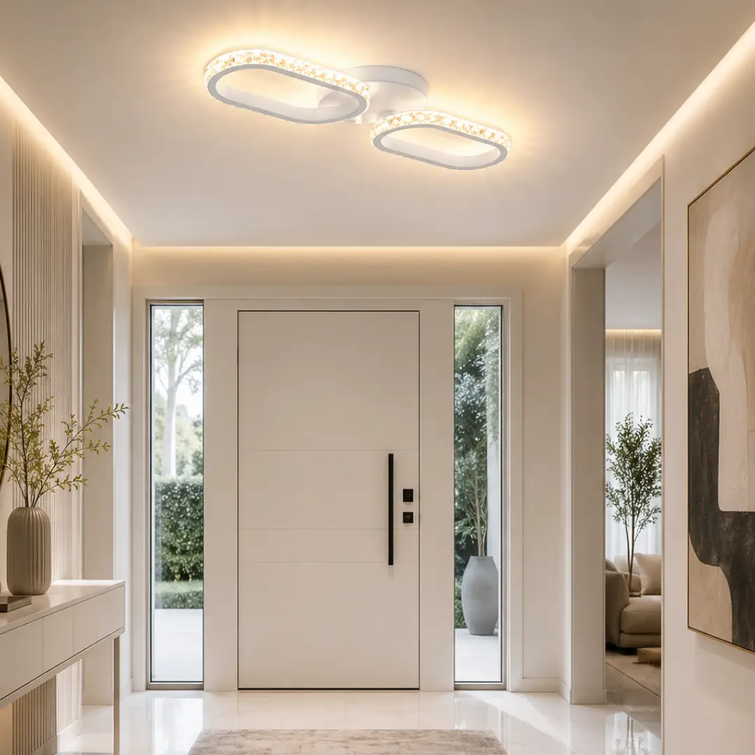 2fach Ekol 3-Farben LED Deckenleuchte Kronleuchter 2'li Ekol 3 Renkli LED Plafonyer Avize