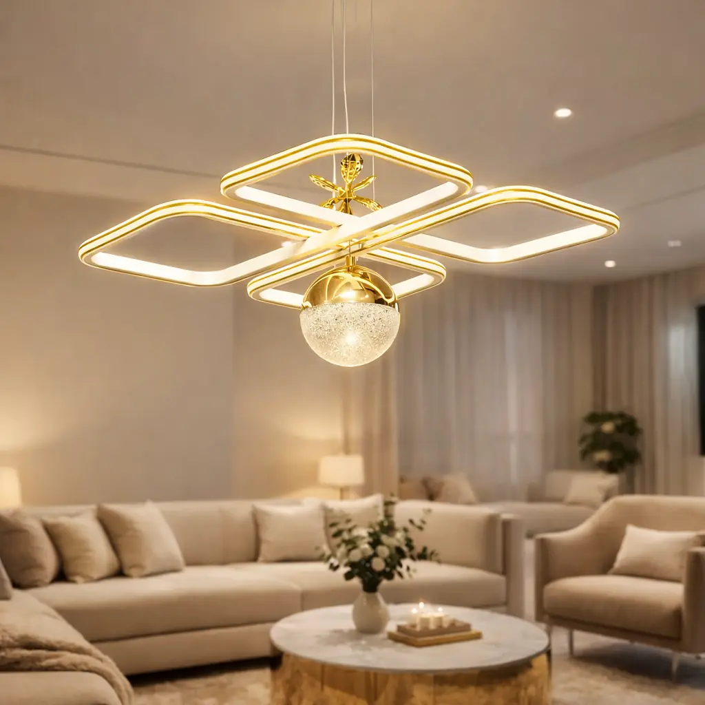 Milano Kumandalı 3 Renkli LED Avize 50 cm