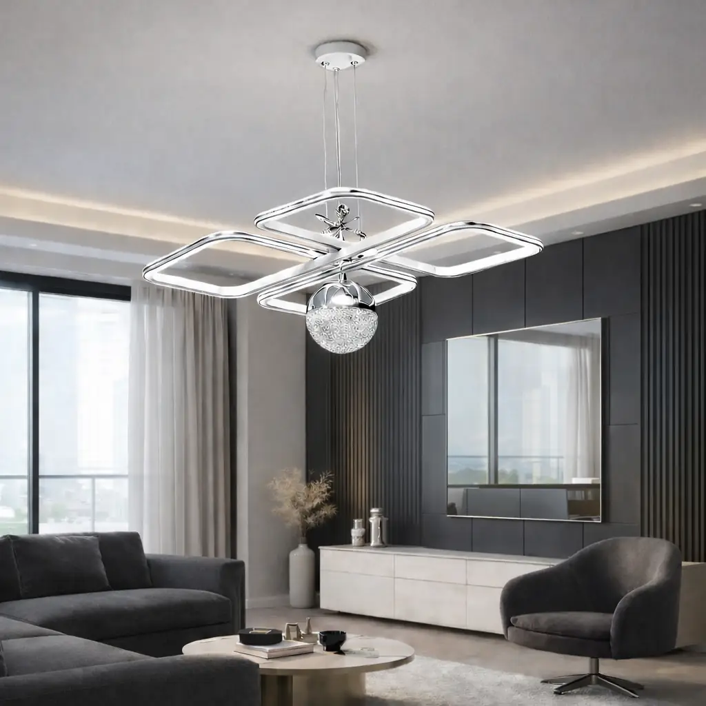 Milano Kumandalı 3 Renkli LED Avize 50 cm