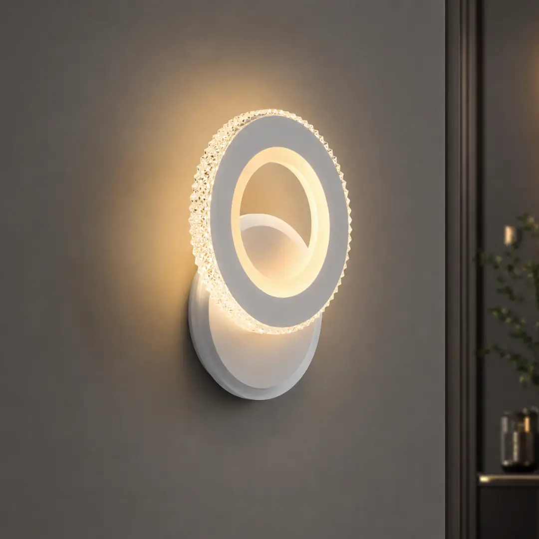 Beyaz Otto Yuvarlak 3 Renkli LED Aplik