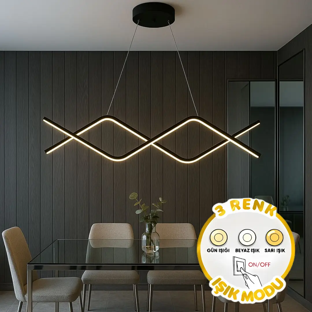 Cameron 3 Renkli LED Sarkıt Avize 80 cm Cameron 3 Renkli LED Sarkıt Avize 80 cm
