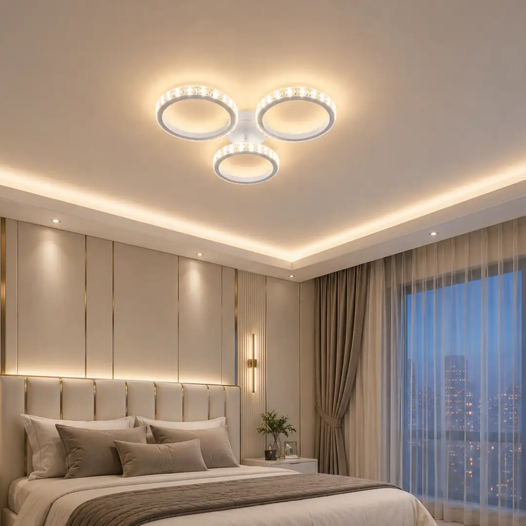 3 vías Asos 3 Colores LED Plafón Lámpara de Araña 3'lü Asos 3 Renkli LED Plafonyer Avize