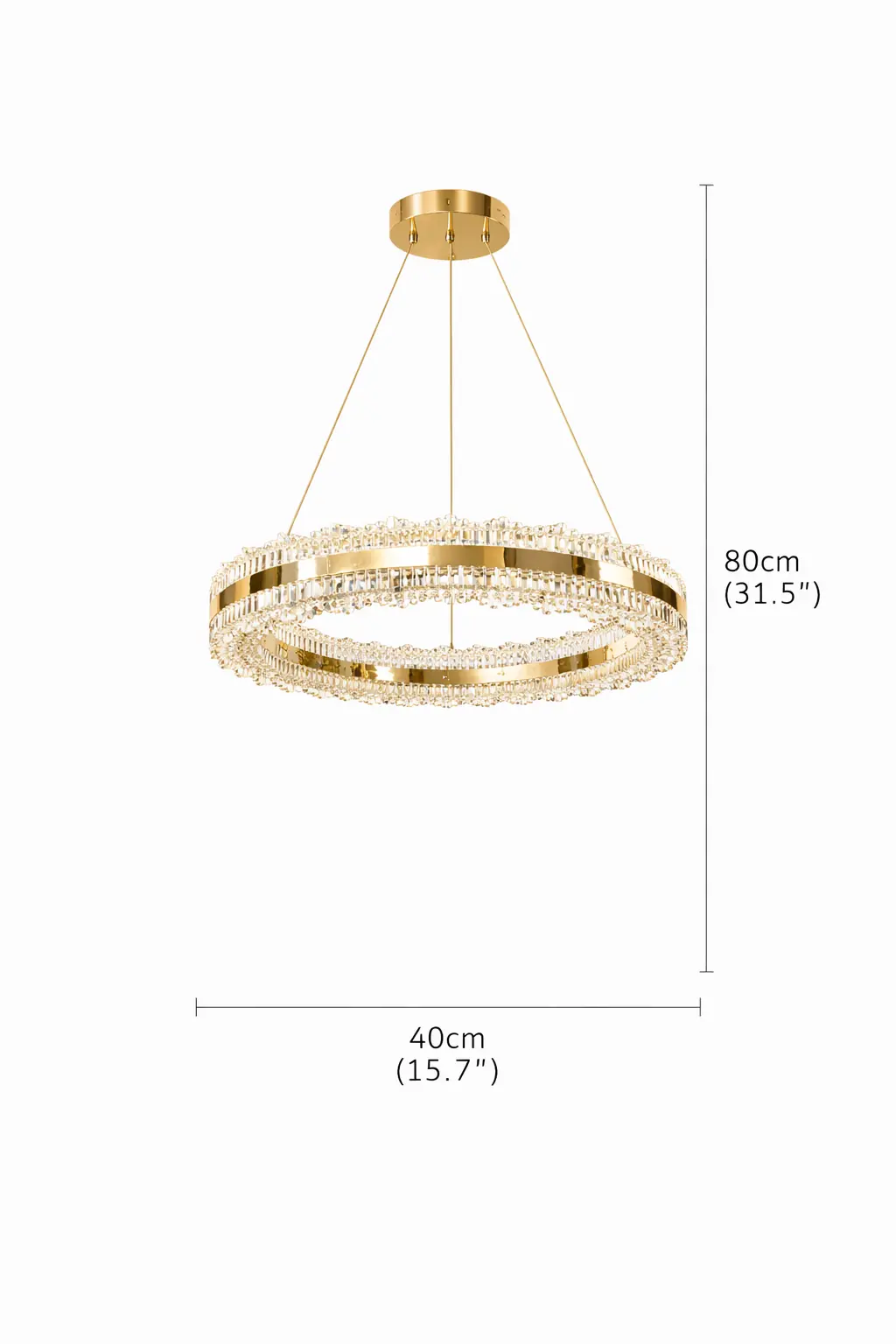 Asalet Çift Yönlü Kumandalı 3 Renkli LED Avize 40 cm