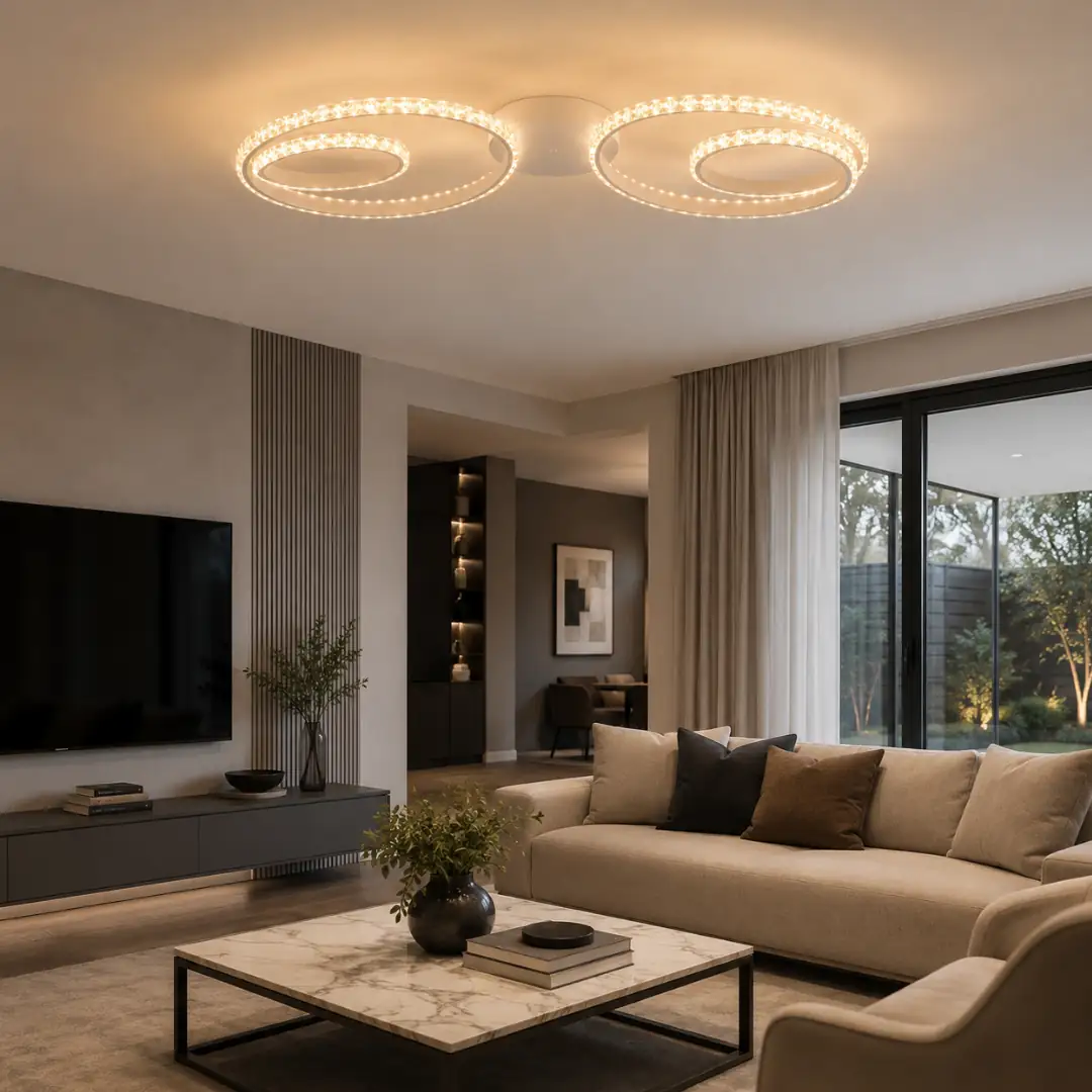 2'li Simon 3 Renkli LED Plafonyer Avize 2'li Simon 3 Renkli LED Plafonyer Avize