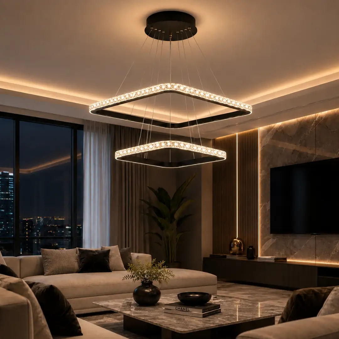 2'li Monaco 3 Renkli LED Sarkıt Avize