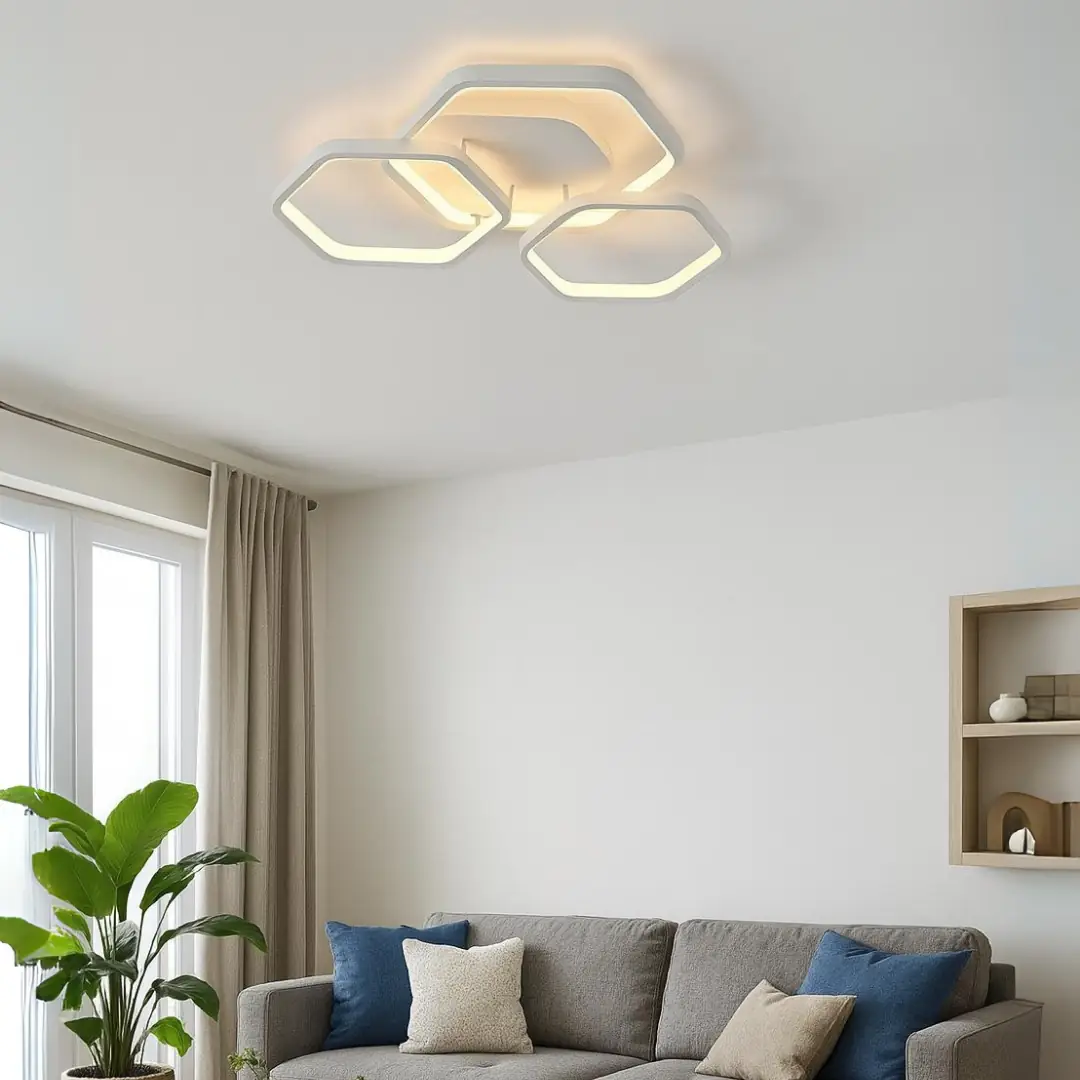 3-way Cross 3-Colour LED Ceiling Light Chandelier 3'lü Cross 3 Renkli LED Plafonyer Avize