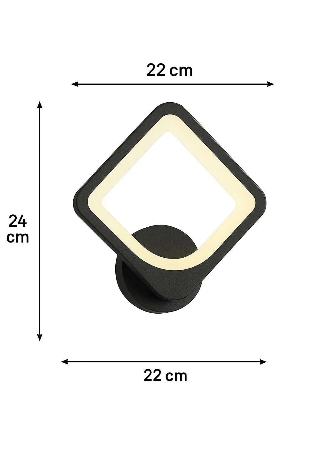 Kare Çerçeve 3 Renkli LED Aplik — görsel 7
