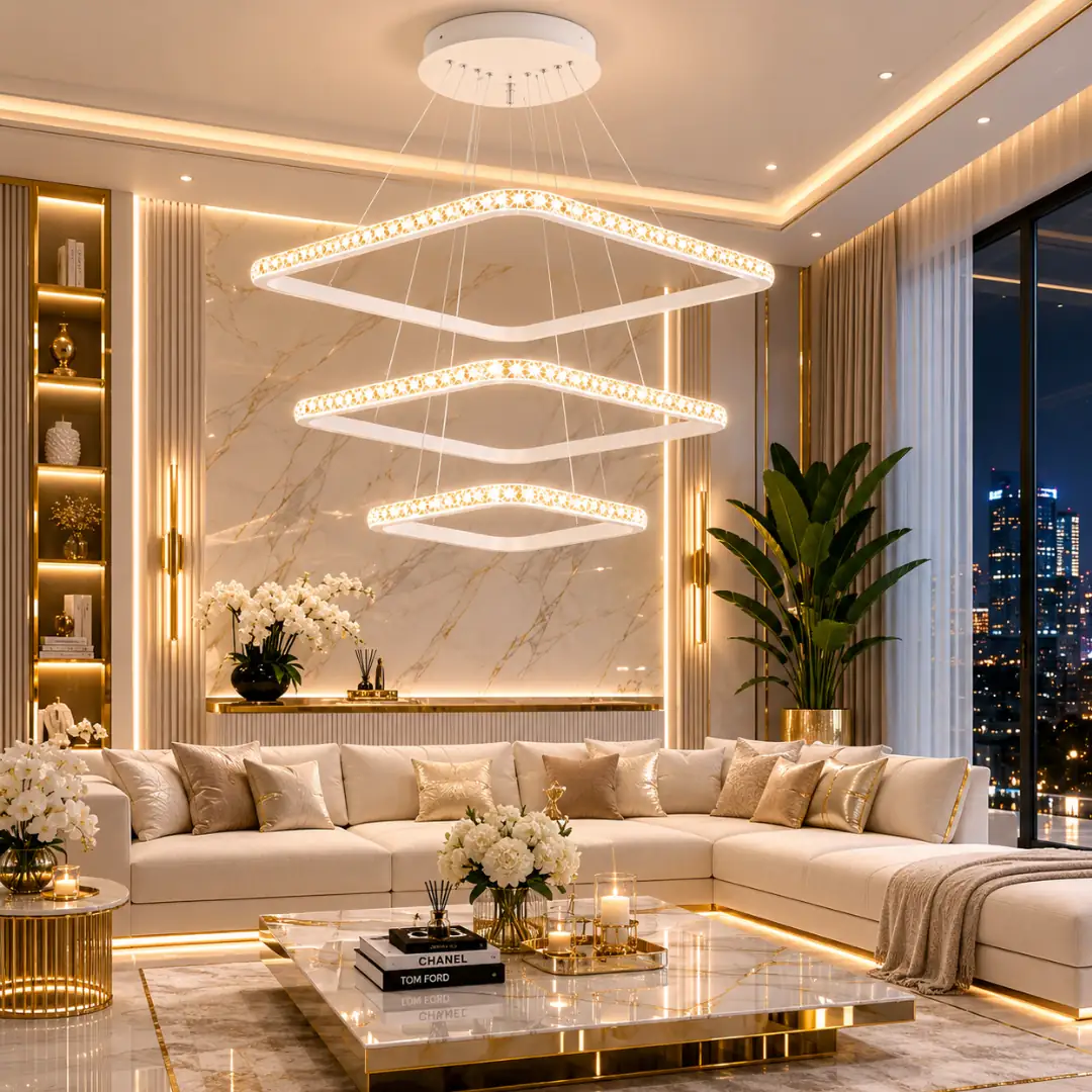 3'lü Monaco 3 Renkli LED Sarkıt Avize